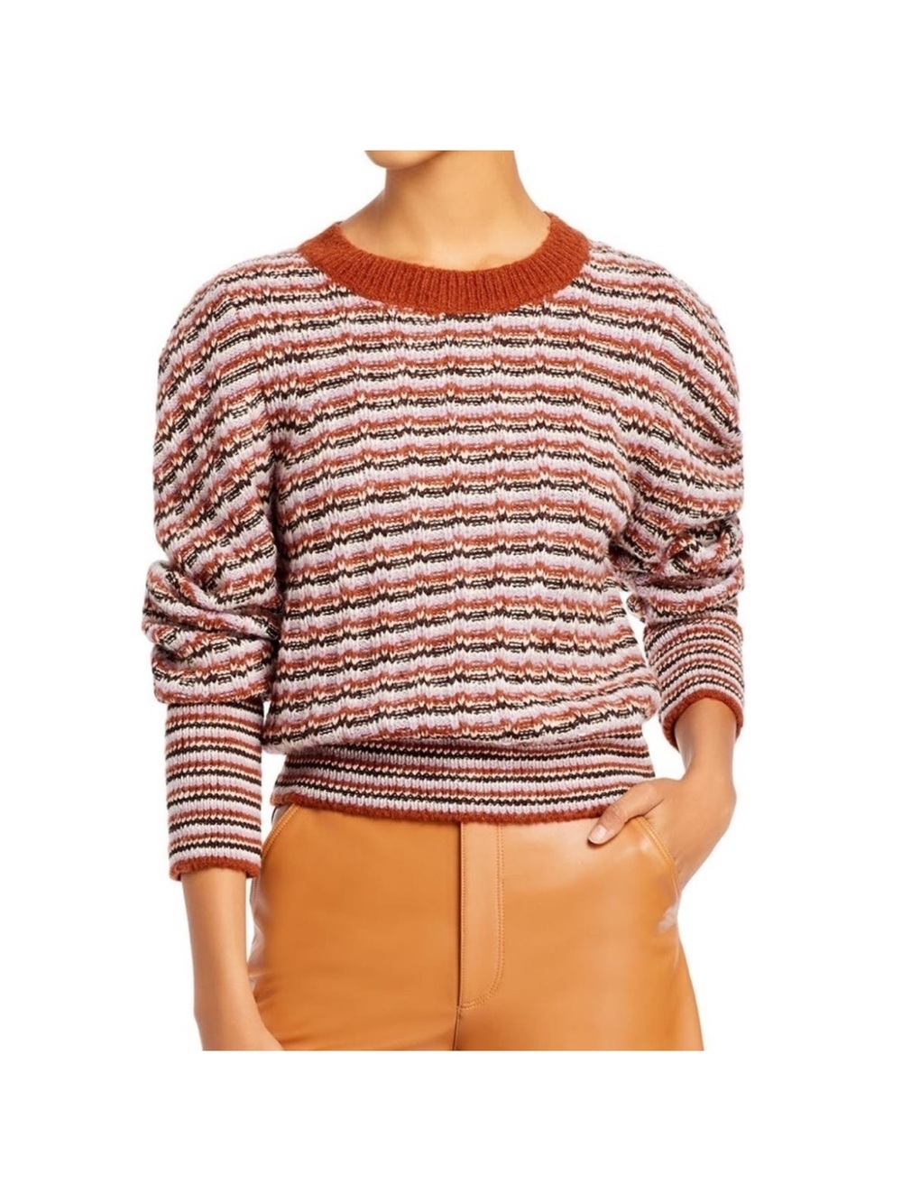 A.L.C. Samara Wool & Alpaca Blend Amethyst Combo Sweater - Picture 4 of 5